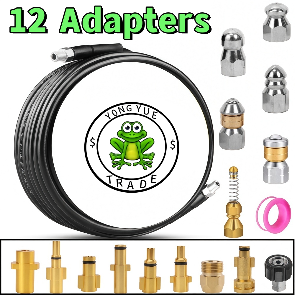 Drain Pipe Clip - 5~50m Pressure Washer Sewer Jetter Kit