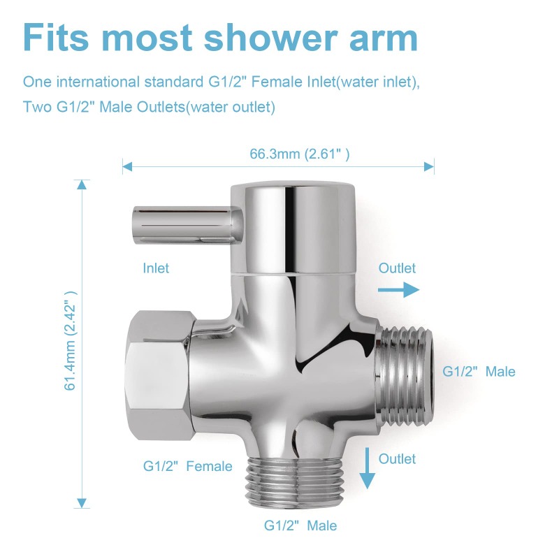 Brass Metal 3 Way Shower Head  - Shower Valve Cartridge ulasan dan harga