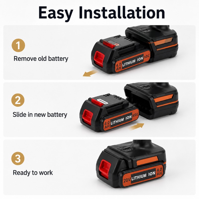 20V 6.0Ah Battery For Black&De - Black+Decker Tool Cordless ulasan dan harga