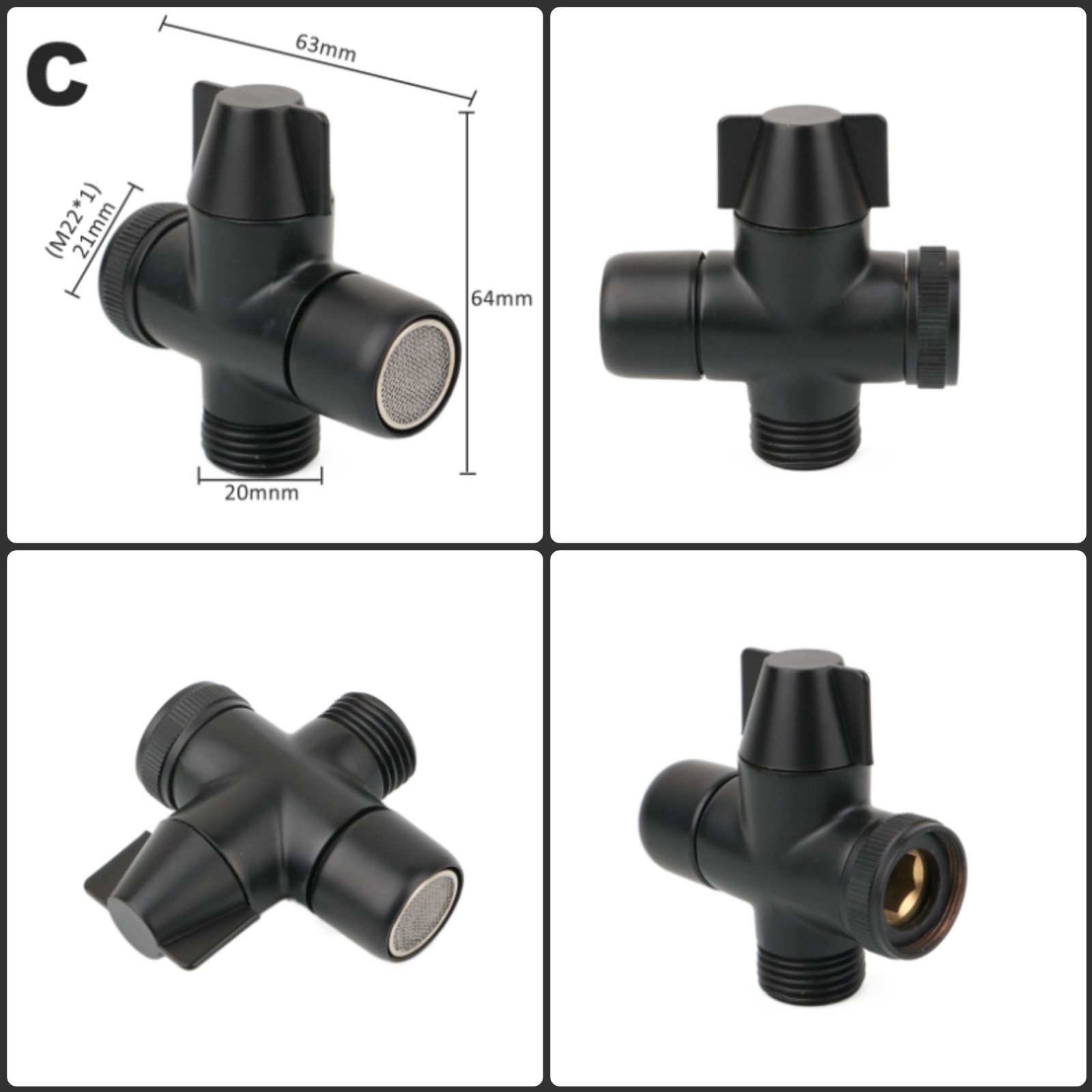 Black Brass Shower Arm Adapter - Shower Valve Cartridge ulasan dan harga