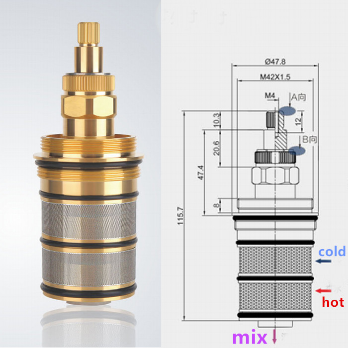 Brass Bath Shower Thermostatic - Shower Valve Cartridge ulasan dan harga